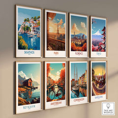 Skiathos Escape - Beautiful Greece Poster among art prints of Paris, Florence, Tokyo, Reykjavik, Amsterdam, Copenhagen, Barcelona.