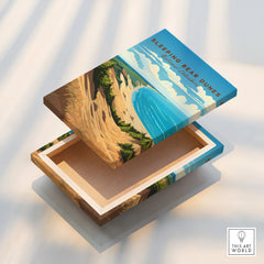 Travel art box with Sleeping Bear Dunes National Lakeshore landscape design