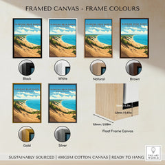 Sleeping Bear Dunes National Lakeshore framed art print in six frame color options