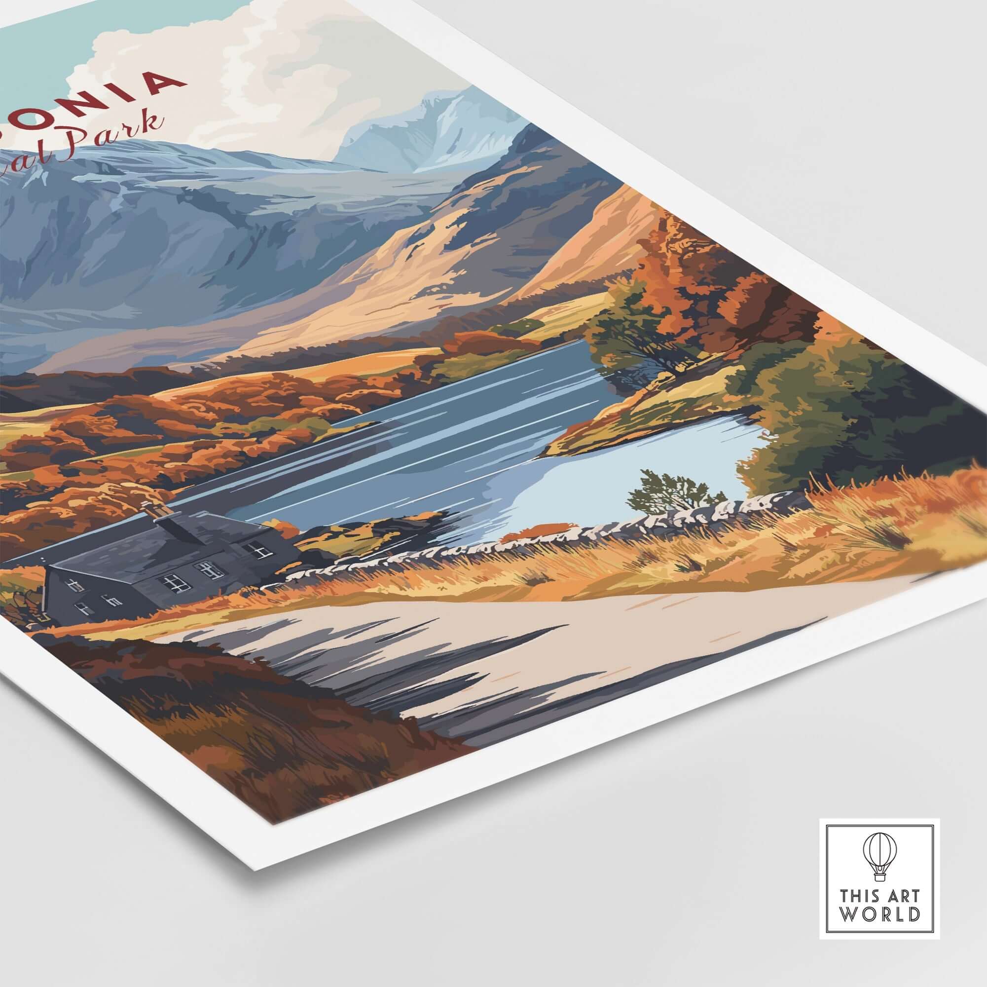 Snowdonia National Park Wall Art featuring vibrant landscapes and scenic views of the park's beauty.