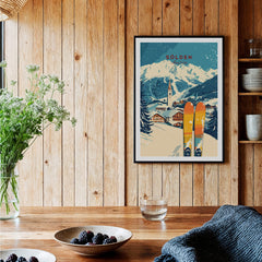 Sölden Ski Print Austria featuring beautiful ski scenery and vibrant colors, perfect for ski enthusiasts.