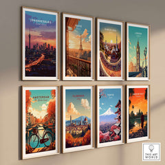 South Africa Skyline Art - Joburg at night Johannesburg Cityscape Print collection of vibrant city skyline art prints
