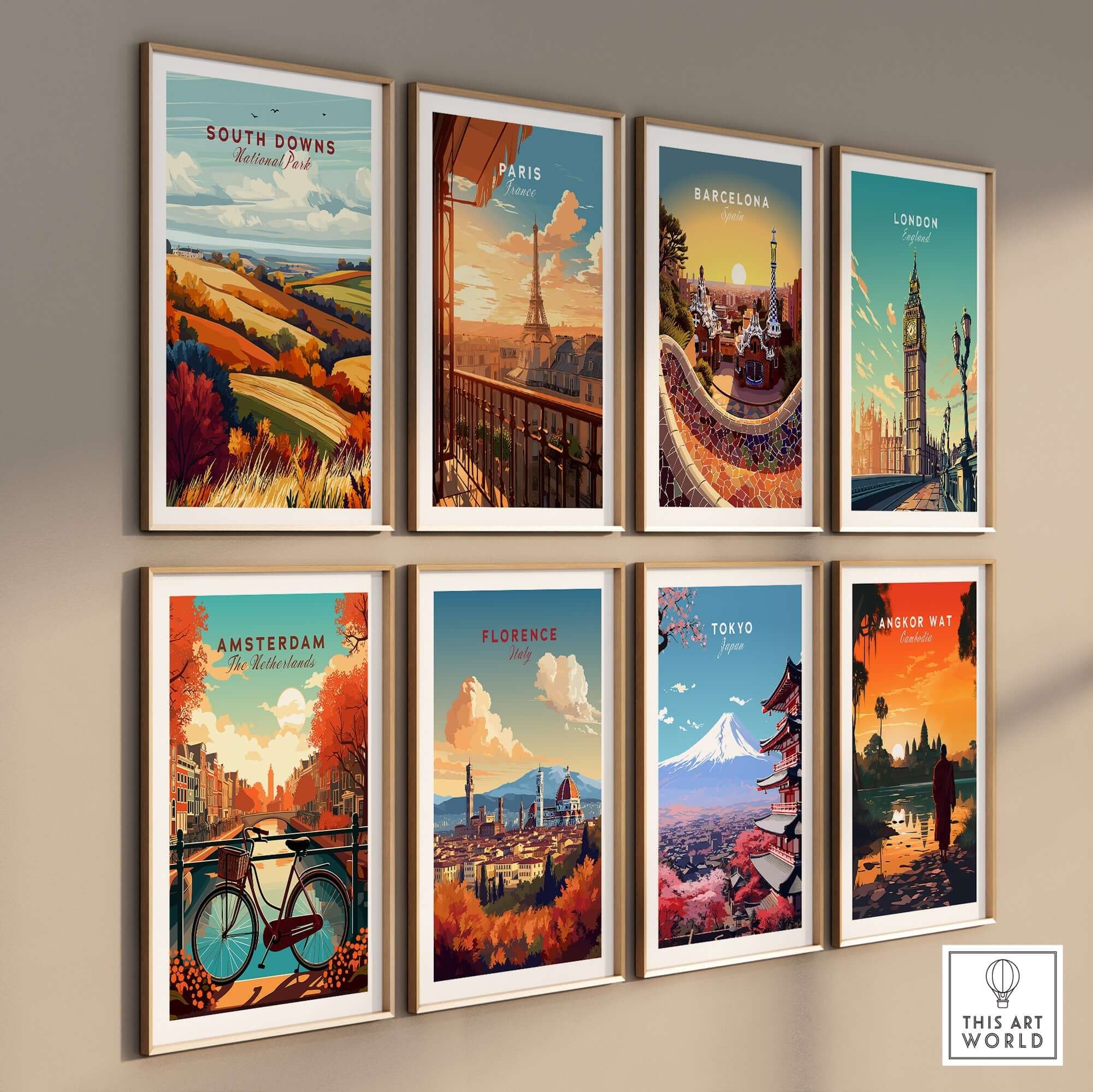 South Downs National Park Wall Art collection featuring vibrant landscapes and cityscapes from around the world.