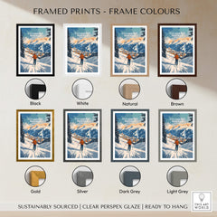 Framed prints of Steamboat Springs Print Colorado available in various frame colors including black, white, gold, and brown.