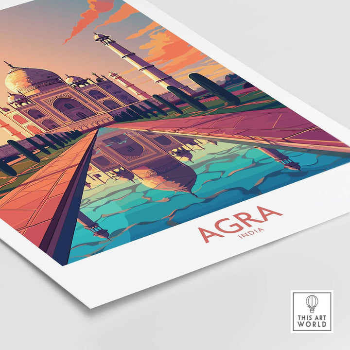 Taj Mahal Agra Wall Art | Modern Style