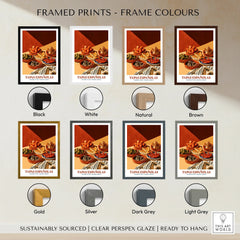 Spanish Tapas Kitchen Wall Art - framed print colour options