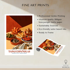 Spanish Tapas Kitchen Wall Art - fine art print unframed quality details