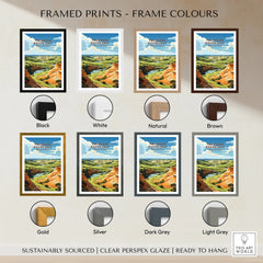 Theodore Roosevelt National Park print in eight frame color options, travel wall art