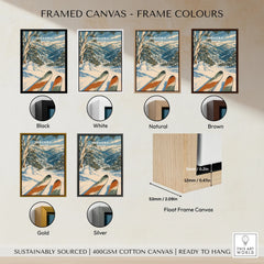 Thredbo Australia Valley Travel Poster — framed canvas float frame colour options