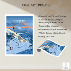 Thredbo Australia Gondola Travel Poster — fine art print unframed quality details