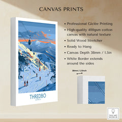 Thredbo Australia Alpine Wall Art — canvas print stretched cotton canvas details