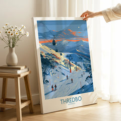 Thredbo Australia Alpine Wall Art — canvas print mirror edge hand holding room setting