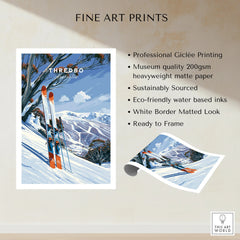 Thredbo Australia Snow Gums Travel Poster — fine art print unframed quality details