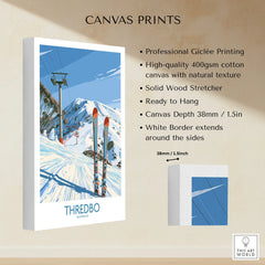 Thredbo Australia Mountains Wall Art — canvas print stretched cotton canvas details