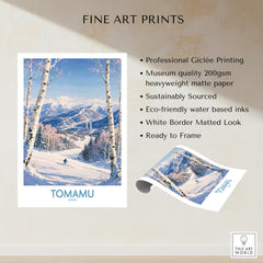Tomamu Japan Mountains Wall Art — fine art print unframed quality details
