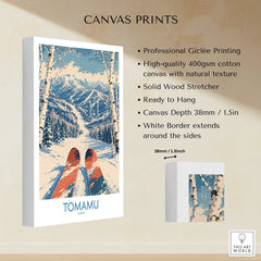 Tomamu Japan Slopes Wall Art — canvas print stretched cotton canvas details