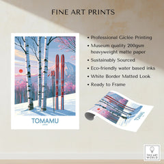 Tomamu Japan Birches Wall Art — fine art print unframed quality details