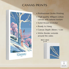 Tomamu Japan Blossom Wall Art — canvas print stretched cotton canvas details