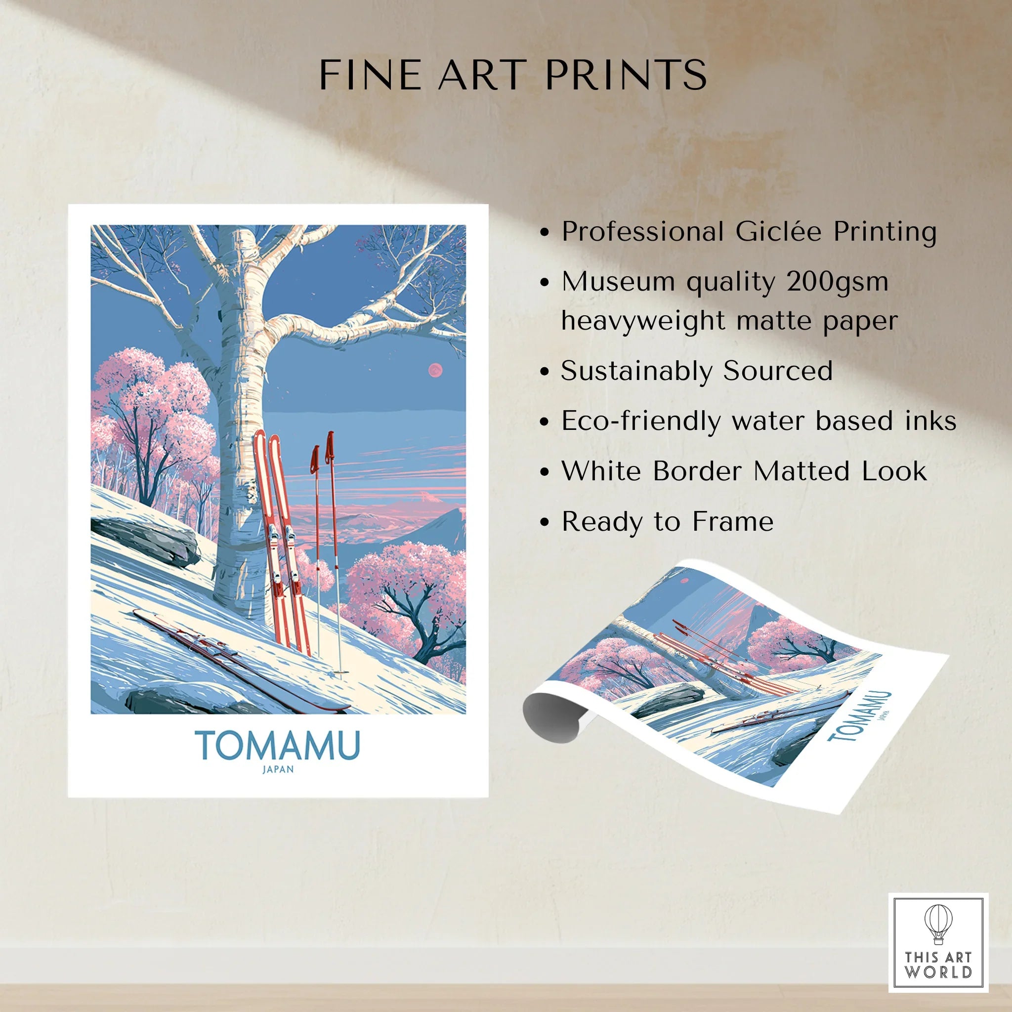 Tomamu Japan Blossom Wall Art — fine art print unframed quality details