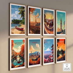 Tropical Vibes: São Tomé & Príncipe Wall Art featuring vibrant scenes of tropical landscapes and culture.