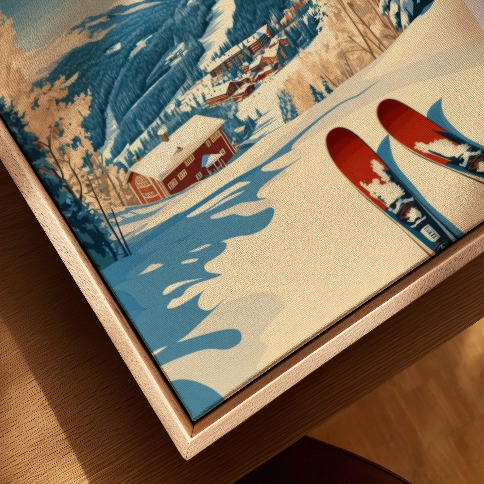 Trysil Ski Print Norway showcasing skiing and snowy mountains, perfect for winter sports enthusiasts.
