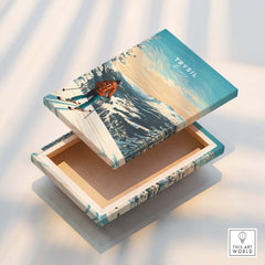 Ski Print Trysil Norway depicting a skier in the scenic mountains of Trysil, Norway.