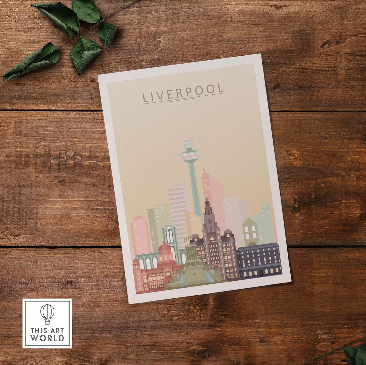 Liverpool City Skyline Wall Art Print
