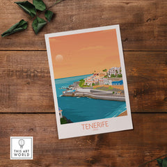 Tenerife wall art print showcasing vibrant coastal scenery of the Canary Islands, perfect for home decor and gallery walls.