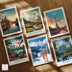 Vail Travel Poster - Colorado among other travel posters like Venice, Paris, Singapore, Highlands, Sri Lanka.