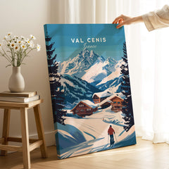 Val Cenis Ski Print: Elevate Your Winter Decor, showcasing stunning winter landscapes with snowy slopes and charming chalets.