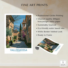 Valldemossa Mallorca Village Street Wall Art — fine art print unframed quality details