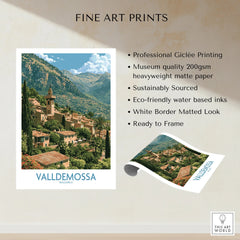 Valldemossa Mallorca Tramuntana Village Wall Art — fine art print unframed quality details