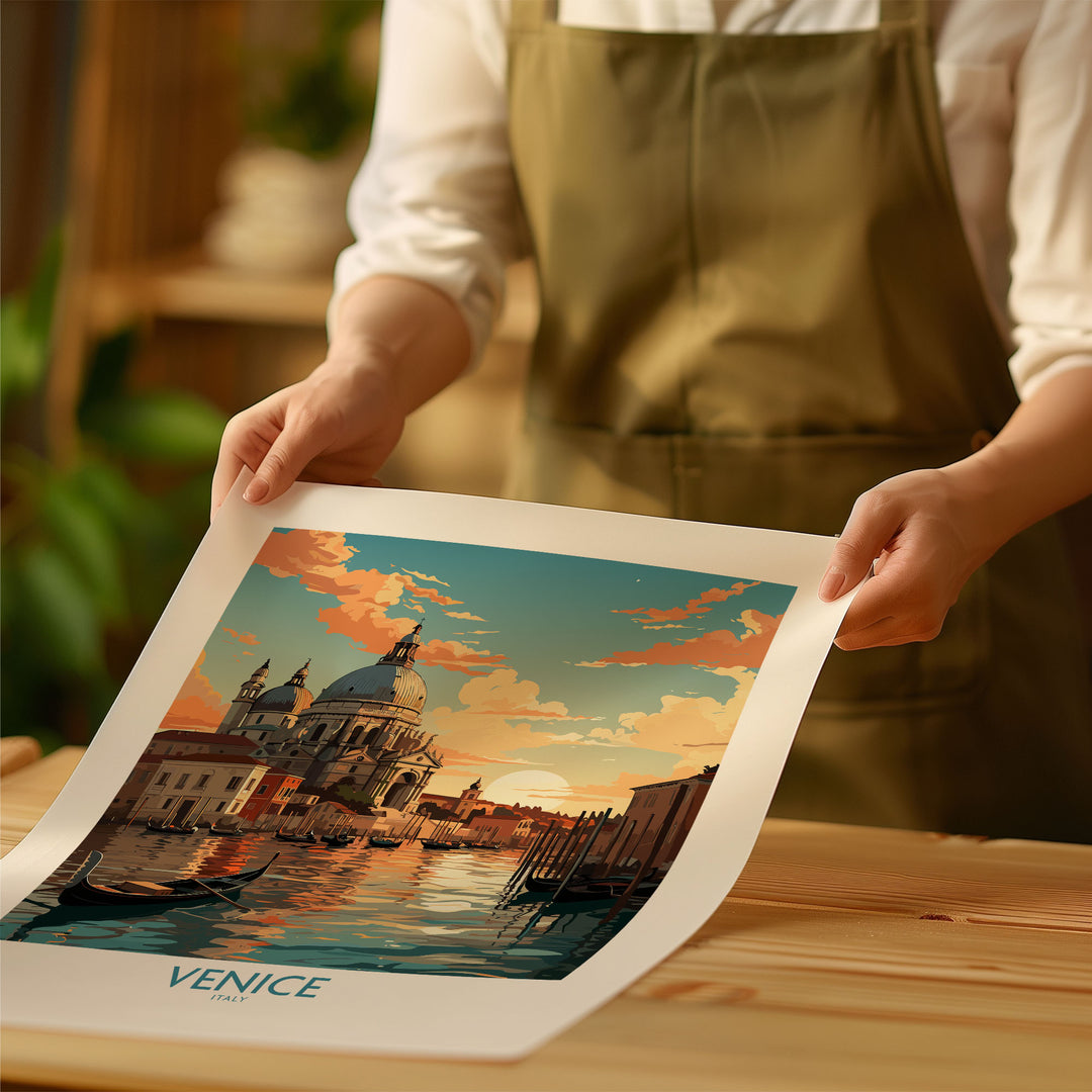 High quality print of Venice at sunset