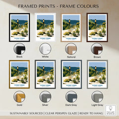 Portuguese Vinho Verde Wine Poster - framed print colour options