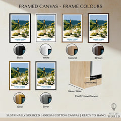Portuguese Vinho Verde Wine Poster - framed canvas float frame colour options