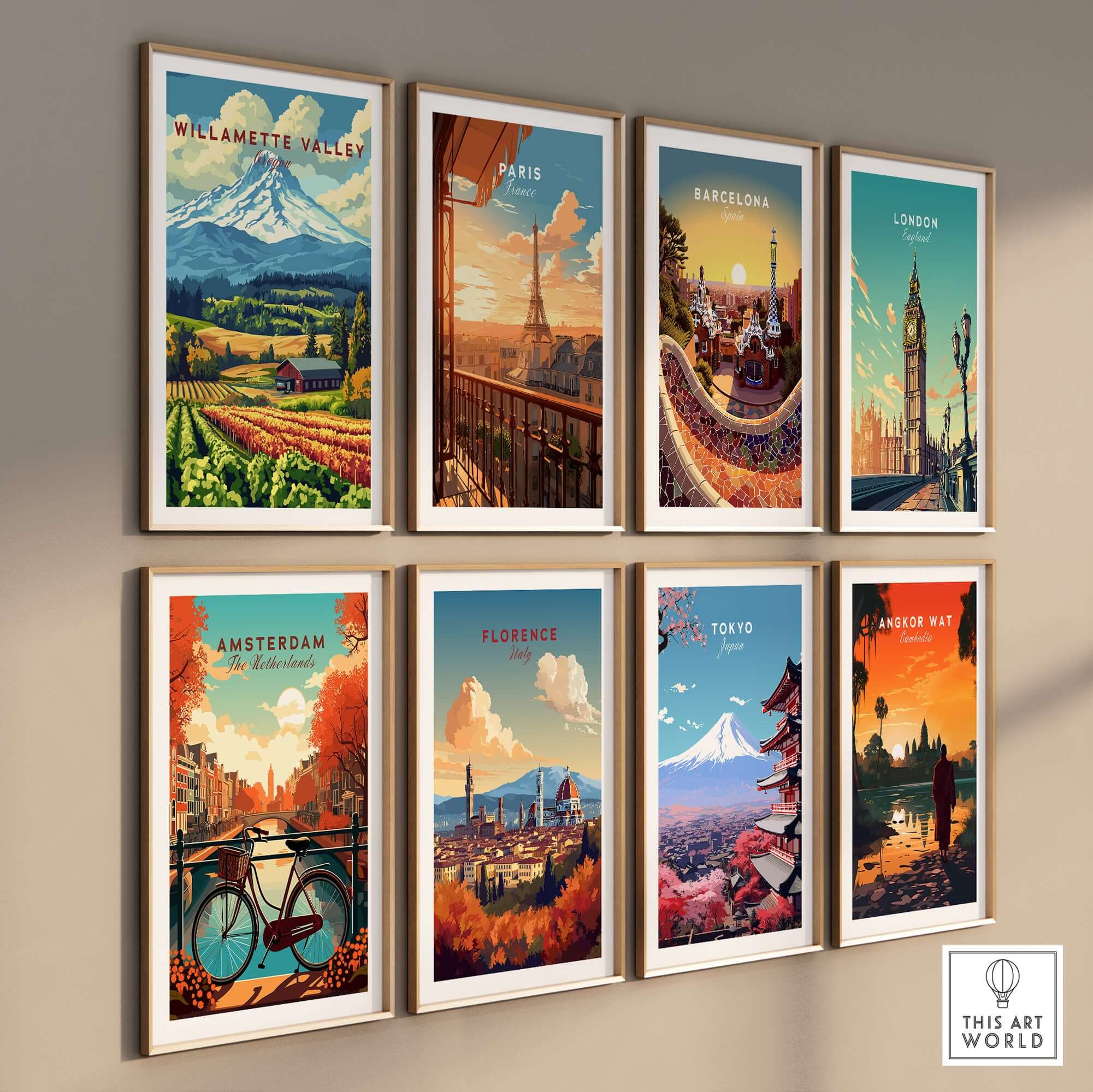 Willamette Valley Oregon Wall Art showcasing scenic landscapes and vibrant colors.
