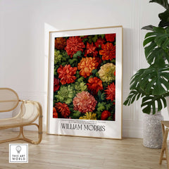 William Morris Prints - Abundant Floral Bloom Art Print - Colourful Botanical Poster featuring vibrant floral design.