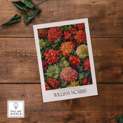 William Morris Prints - Abundant Floral Bloom Art Print - Colourful Botanical Poster featuring vibrant floral designs.
