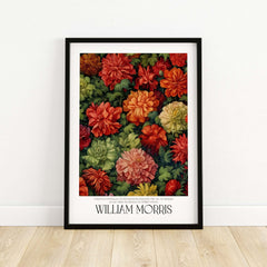 William Morris Prints - Abundant Floral Bloom Art Print - Colourful Botanical Poster featuring vibrant floral design.