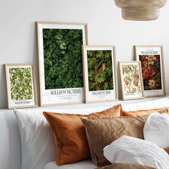 William Morris Prints - In the Depths of the Jungle Foliage Botanical Art Print displayed on a modern wall.