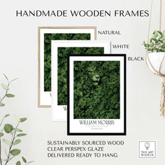 Handmade wooden frames for William Morris Prints - In the Depths of the Jungle Foliage Botanical Art Print.