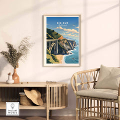 Big Sur Print showcasing California's iconic coastline, perfect for gallery walls and home decor.
