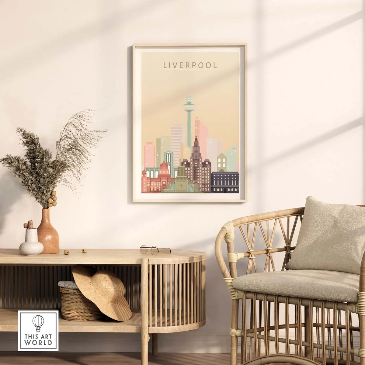 Liverpool City Skyline Wall Art Print