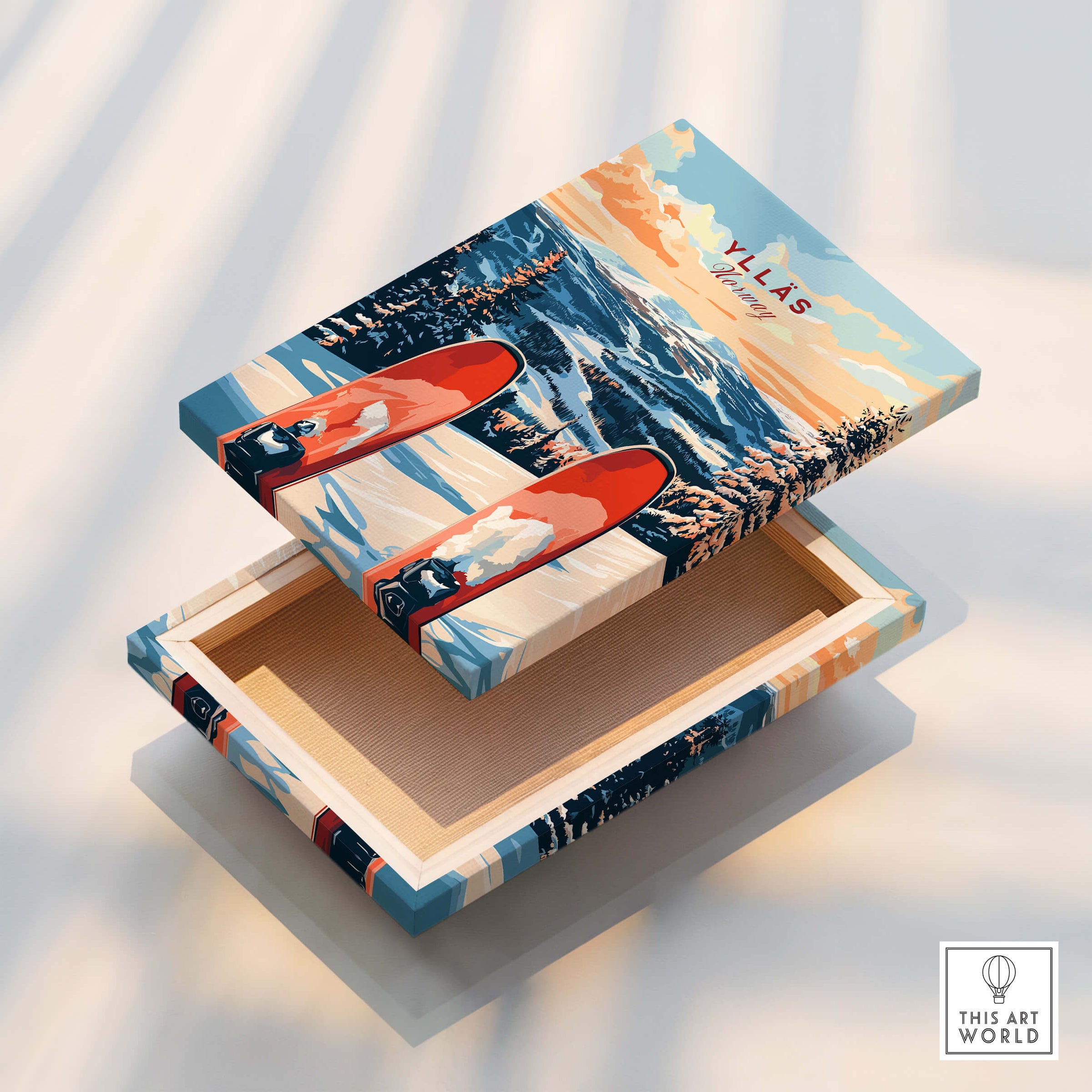 Ylläs Norway Ski Poster | Winter Landscape Wall Art