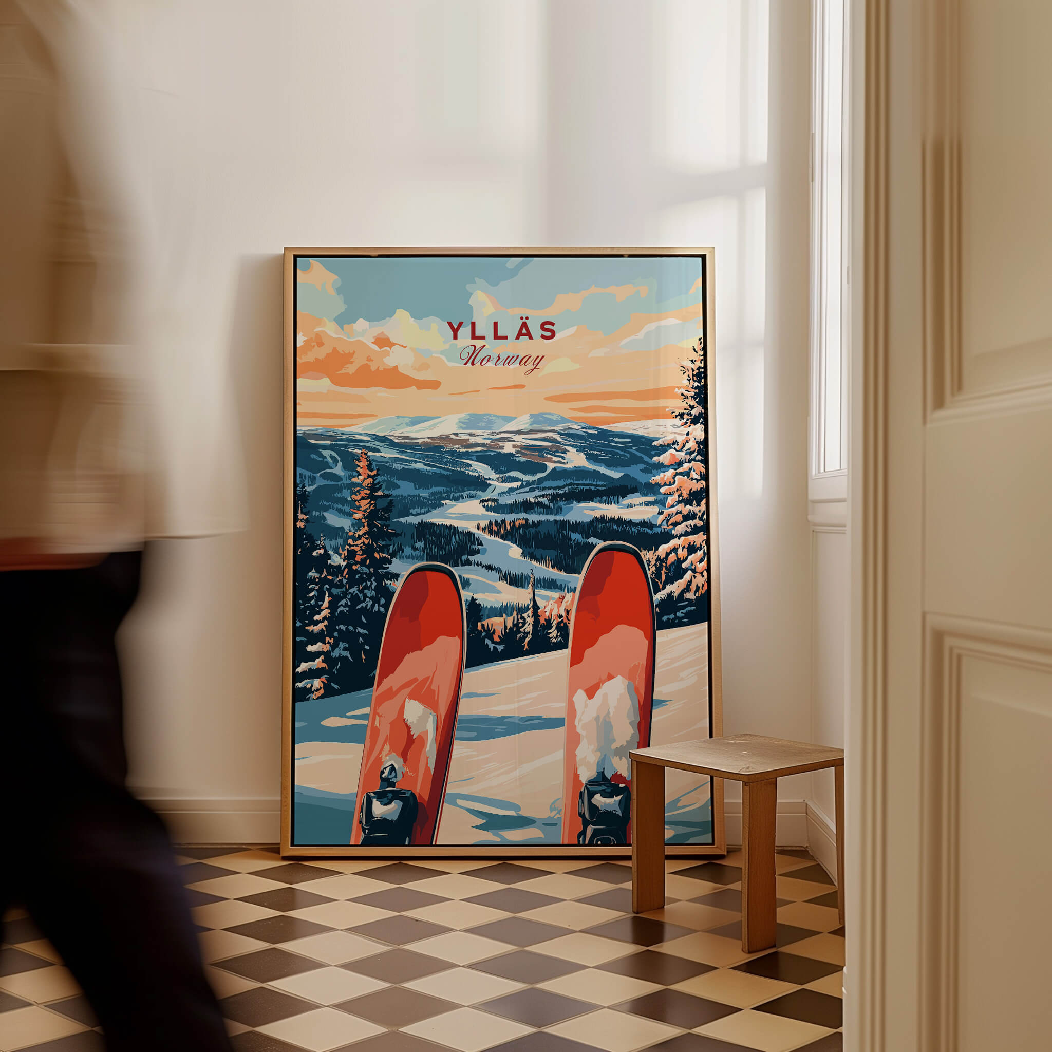 Ylläs Norway Ski Poster | Winter Landscape Wall Art