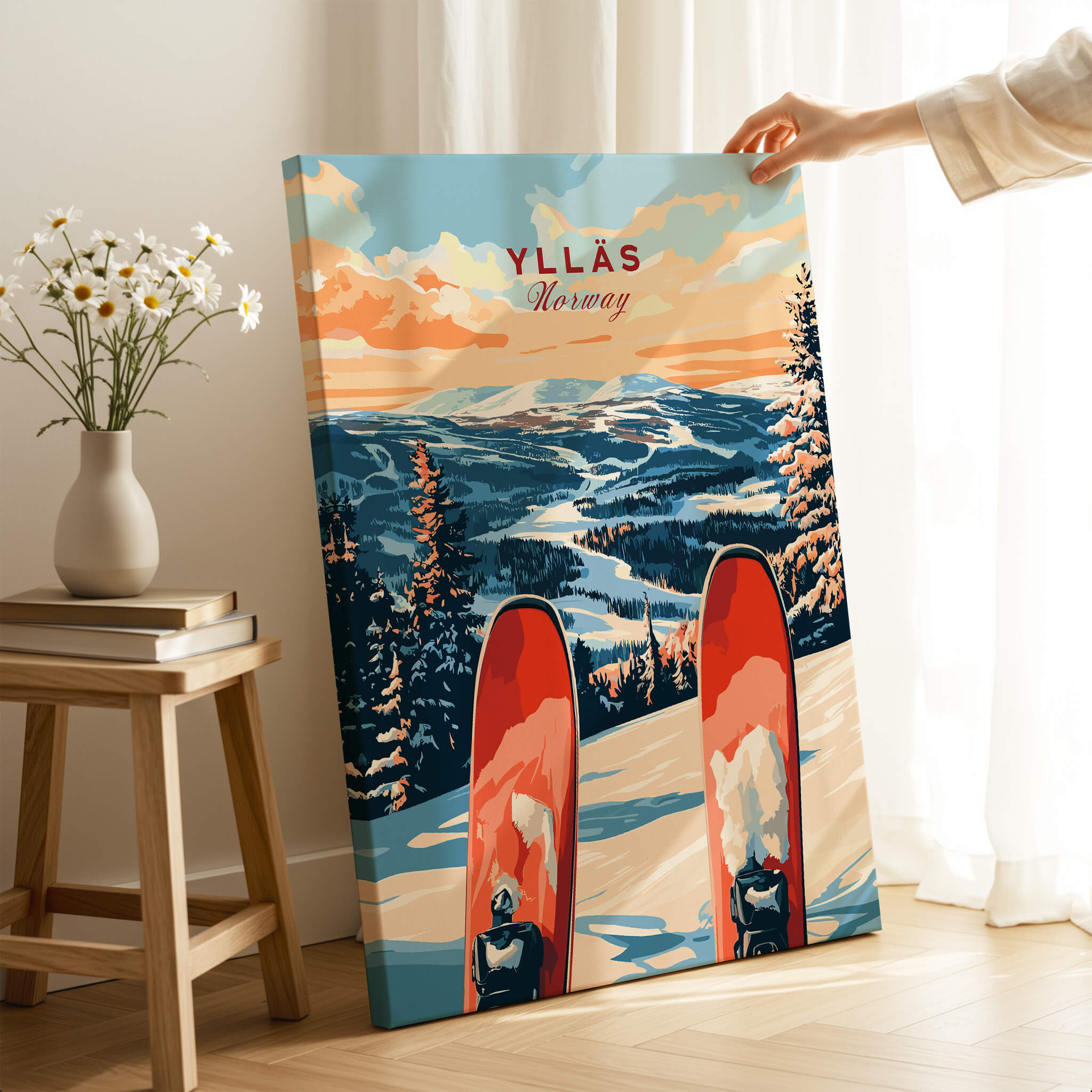 Ylläs Norway Ski Poster | Winter Landscape Wall Art