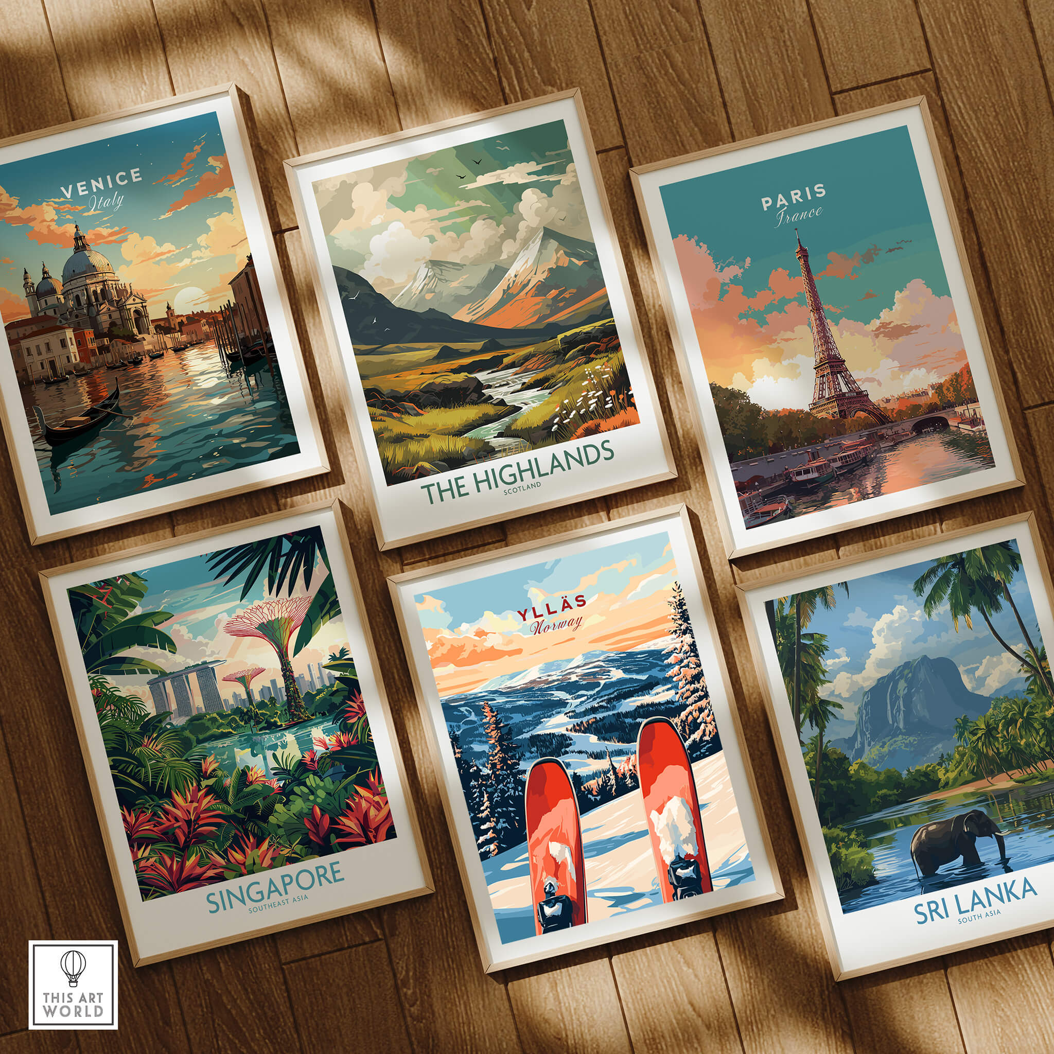 Ylläs Norway Ski Poster | Winter Landscape Wall Art