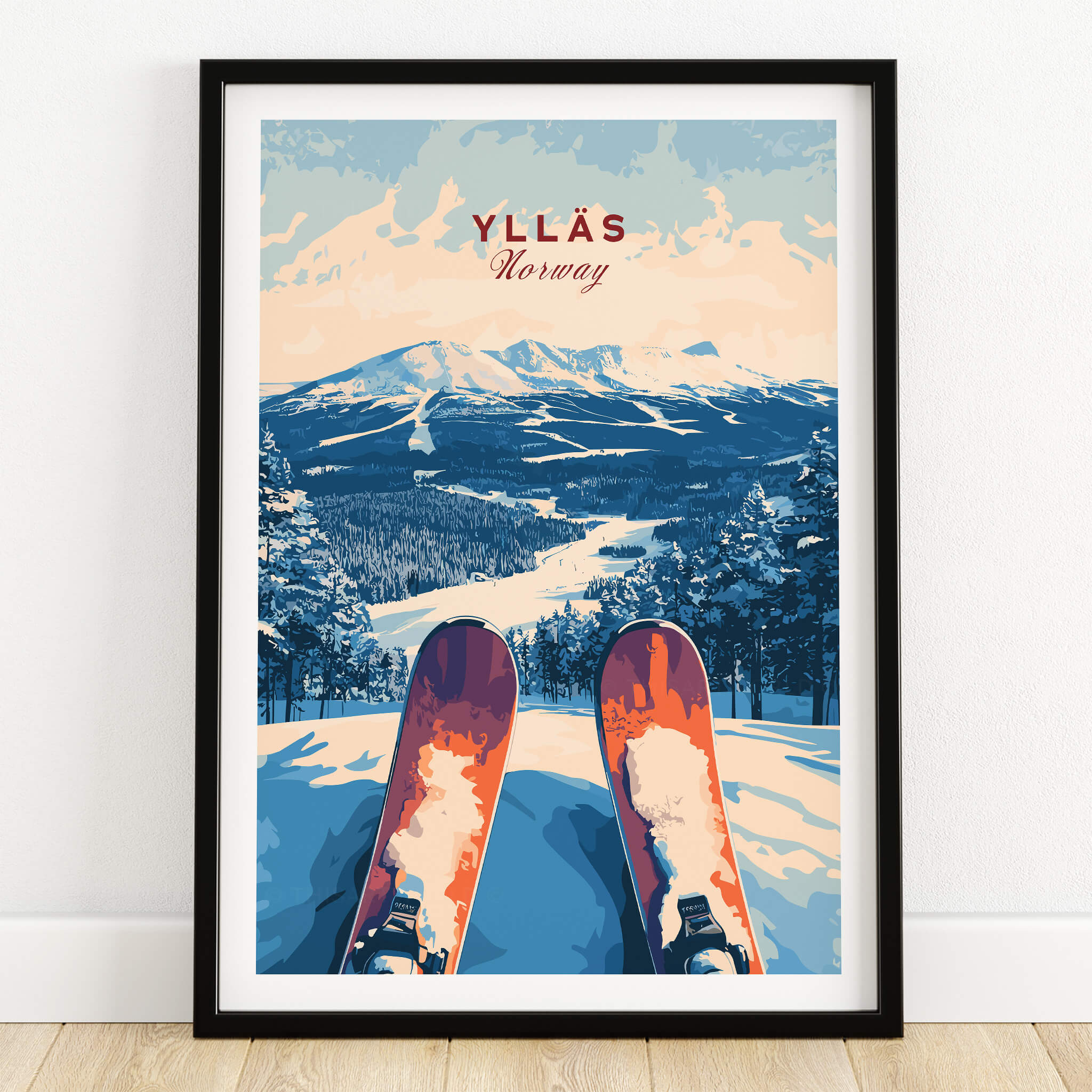 Ylläs Norway Ski Art | From the Slopes Print