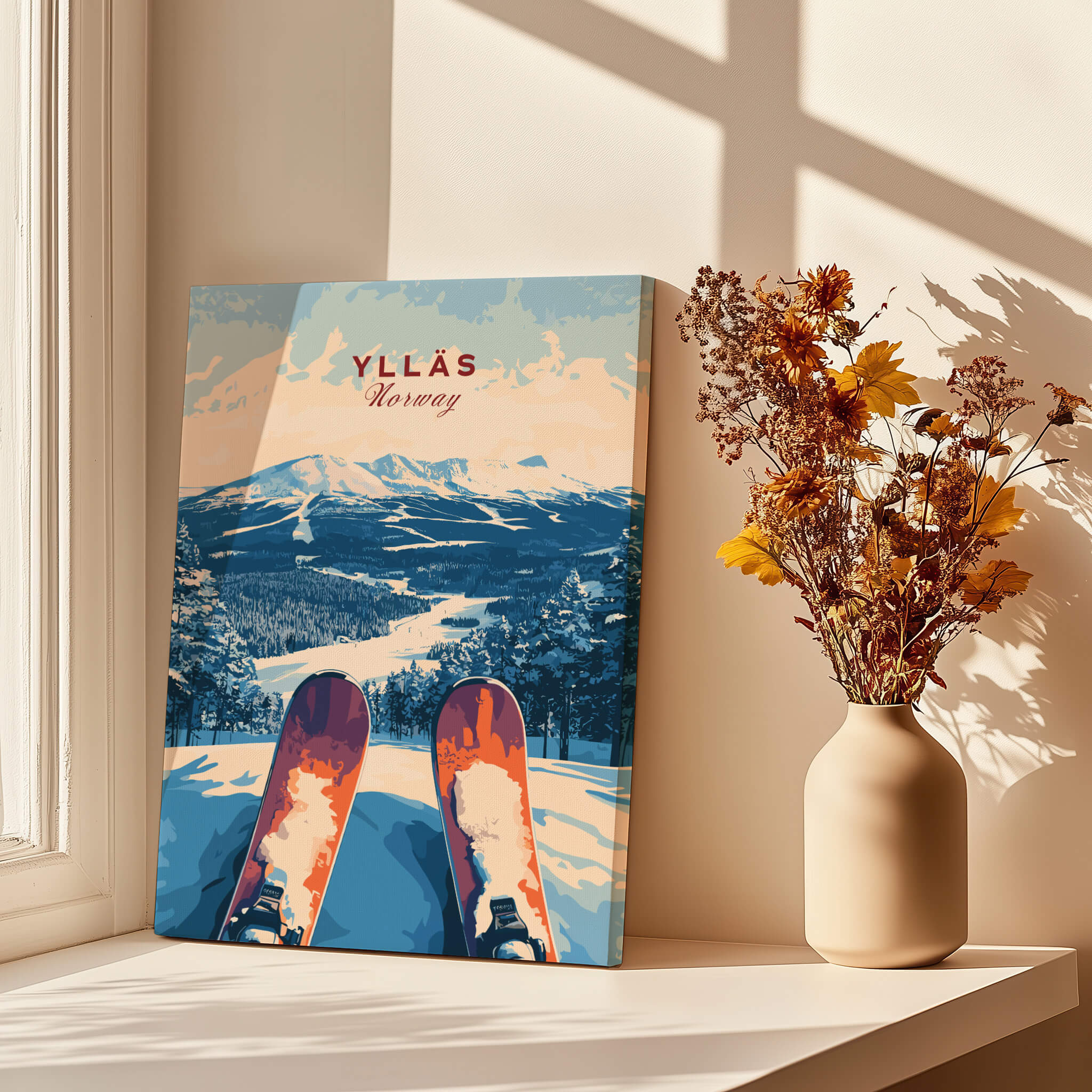 Ylläs Norway Ski Art | From the Slopes Print