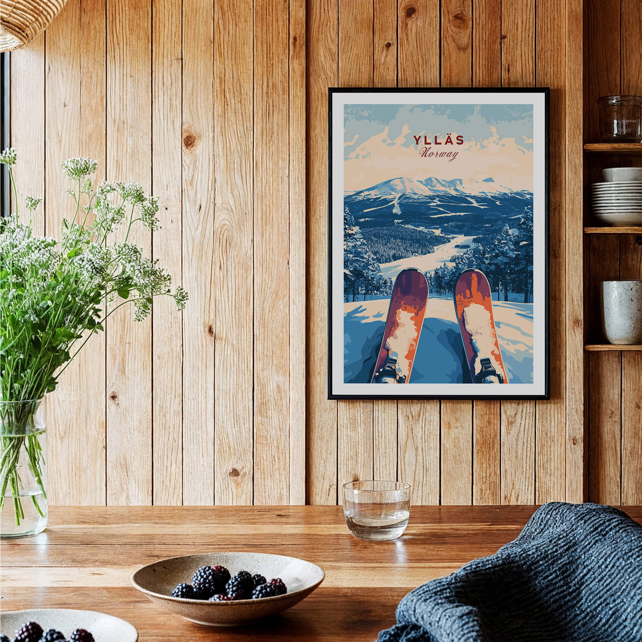 Ylläs Norway Ski Art | From the Slopes Print